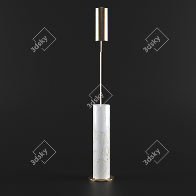 Modern Minimalist Alma Floor Lamp 3D model image 2