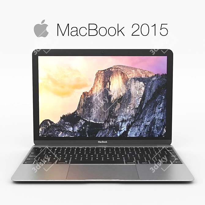 Apple MacBook 2015: Powerful 3D Rendering Tool 3D model image 1