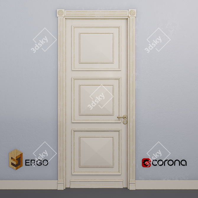 Elegant Ergo Doors 3D model image 1