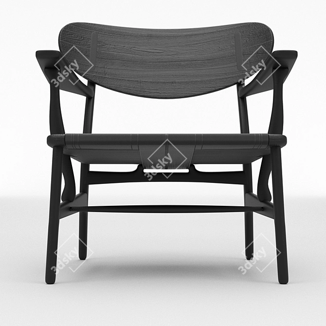 Title: Carl Hansen CH22 Chair: Legendary Danish Design 3D model image 2