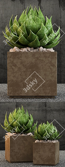 Elegant Restoration Hardware Planter 3D model image 2
