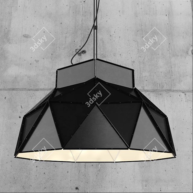 Industrial Dome Pendant Light Apollo 3D model image 1