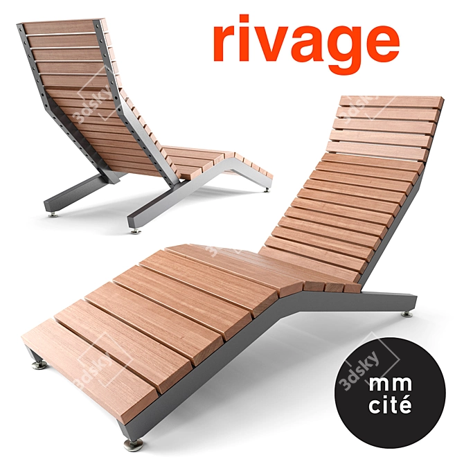 RIVAGE Deckchair: Stylish Relaxation 3D model image 1