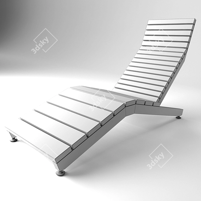 RIVAGE Deckchair: Stylish Relaxation 3D model image 3