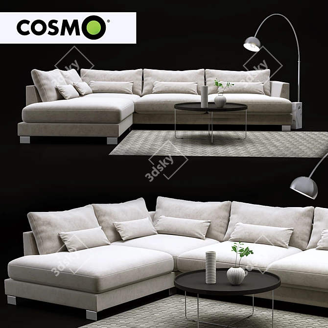 Modern Box Trick Sofa 3D model image 1