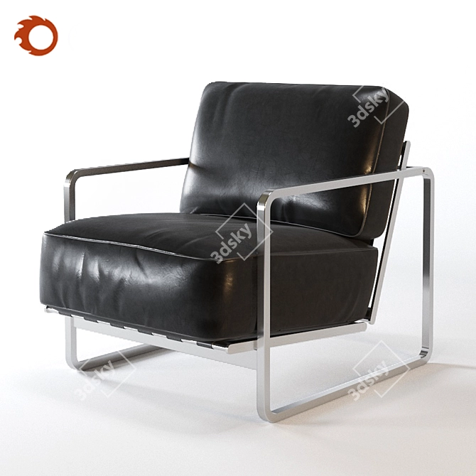 Zurigo Armchair: Sleek and Stylish Design 3D model image 1