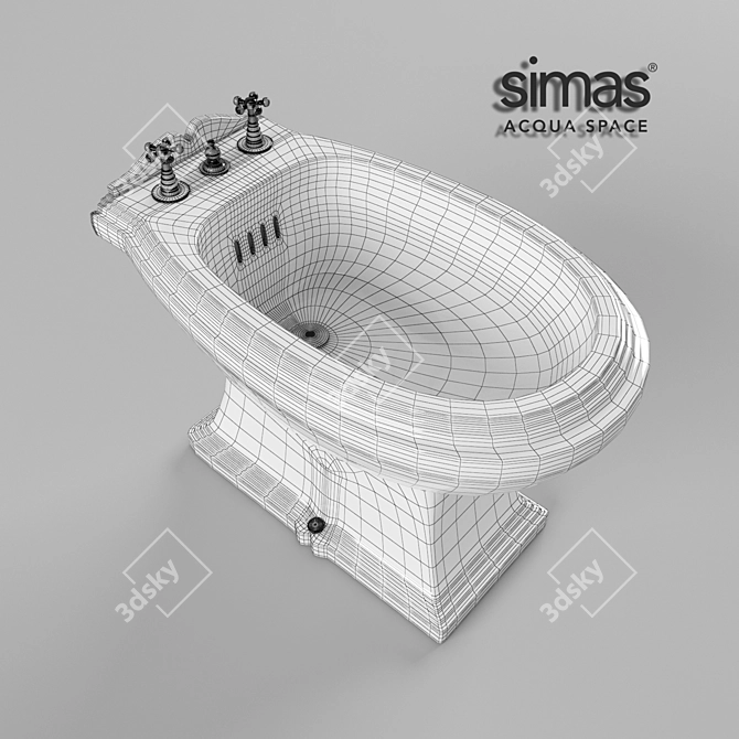 Simas Arcade Bidet: Italian Outdoor Luxury 3D model image 3