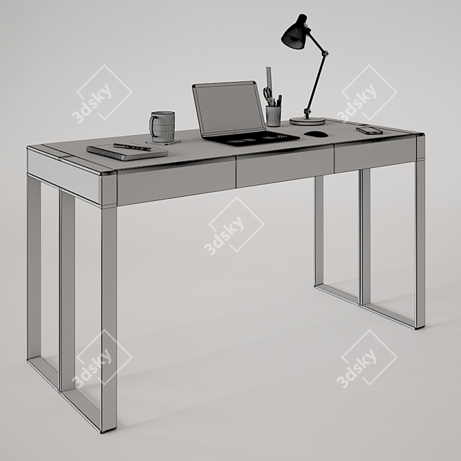 Astel Desk AD572 by Davidson 3D model image 2