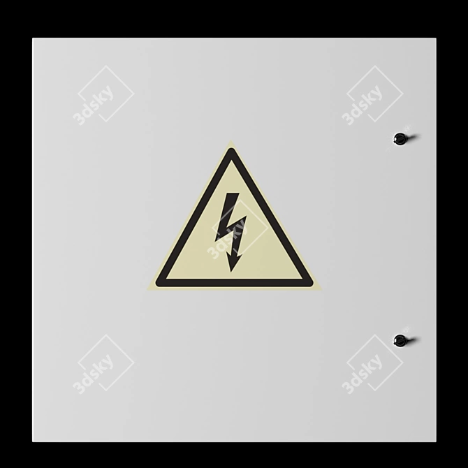 Dual Key Electrical Panel 3D model image 2