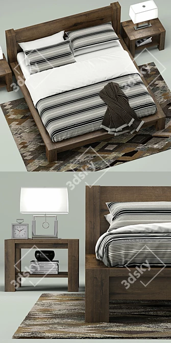 Coastal Dreams Bed Collection 3D model image 2