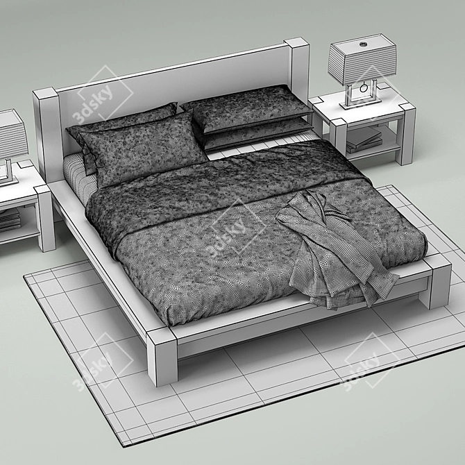 Coastal Dreams Bed Collection 3D model image 3