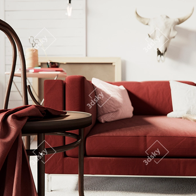 European Luxury: SANDRO Nico Sofa 3D model image 2