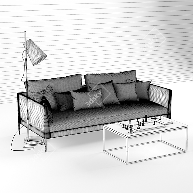 Pilotis Collection: Sofa | Table | Lampe 3D model image 3