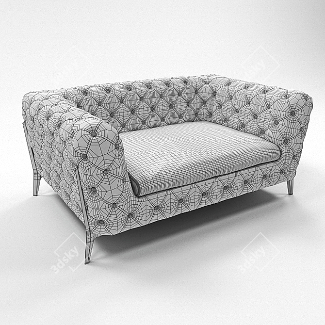 Title: Elegant Belle Epoque Chesterfield 3D model image 2