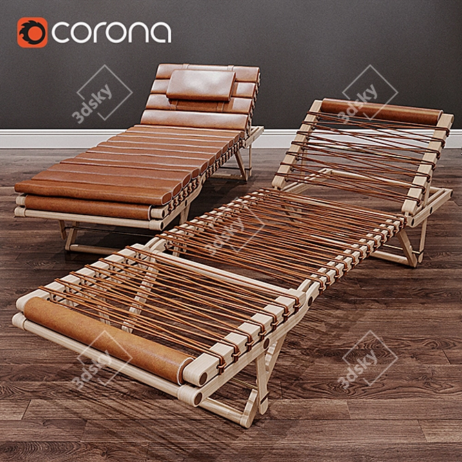 Luxury Hermes Lounge Chair Pippa by Rdai 3D model image 2