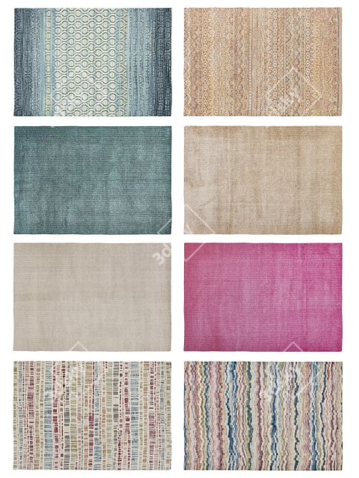 Elegant Sitap Rugs Collection 3D model image 2