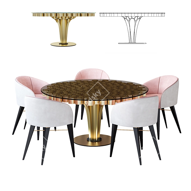 Warmley + Ottiu: The Ultimate Dining Duo 3D model image 1