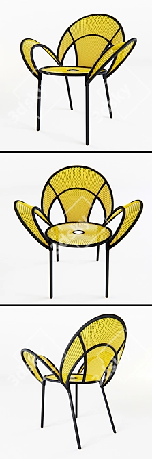 Elegant Ergonomic Banjooli Chair 3D model image 2