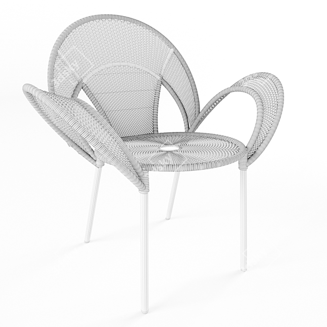 Elegant Ergonomic Banjooli Chair 3D model image 3