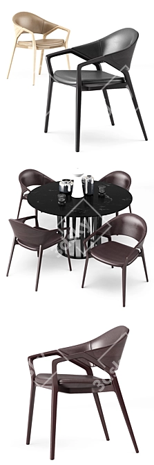 Modern Dining Set: 133 Ico & 475 Boboli by Cassina 3D model image 5