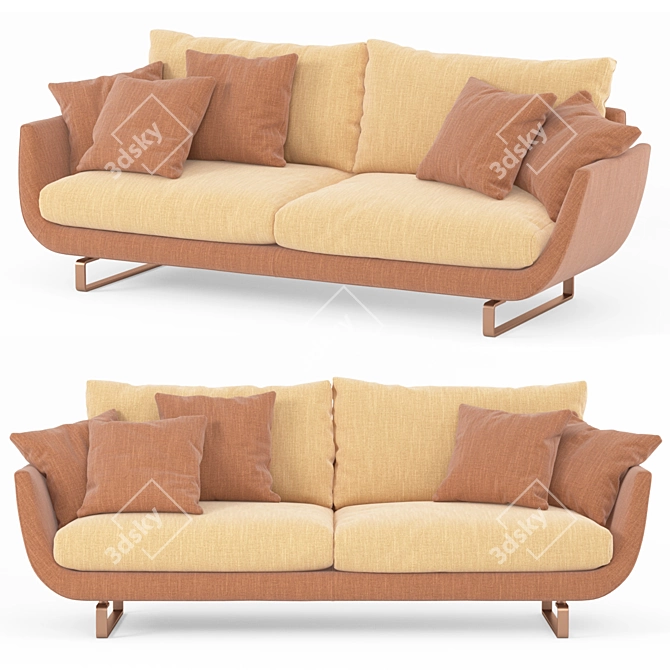 Sleek Desiree Tuliss Sofa 3D model image 1