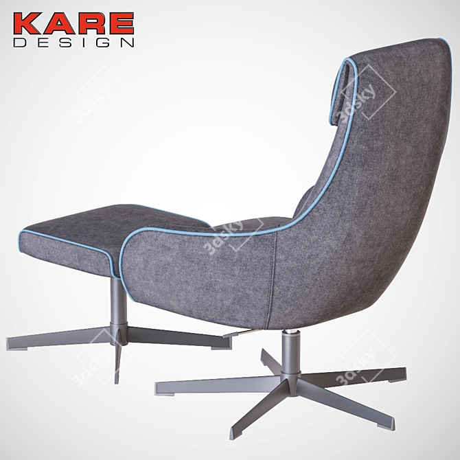 KARE Long Island Swivel Stool 3D model image 2