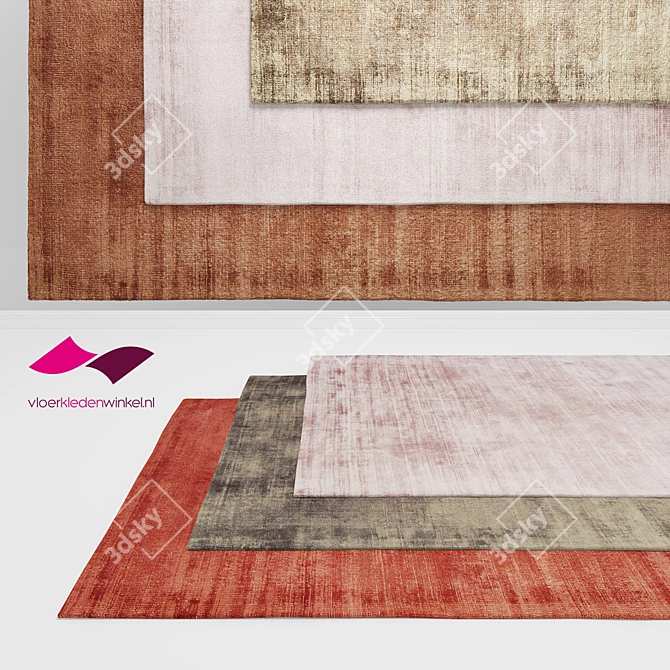 Blade Rugs Collection: Copper, Heather, Mocha, Moleskin, Russet 3D model image 1