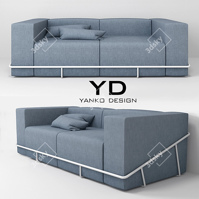Elegant Designer Sofa - Yanko Design 3D model image 1