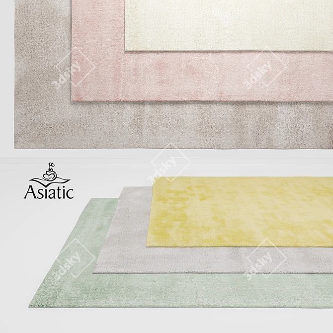 Asiatic ARAN Plain Rug - Modern and Versatile 3D model image 1