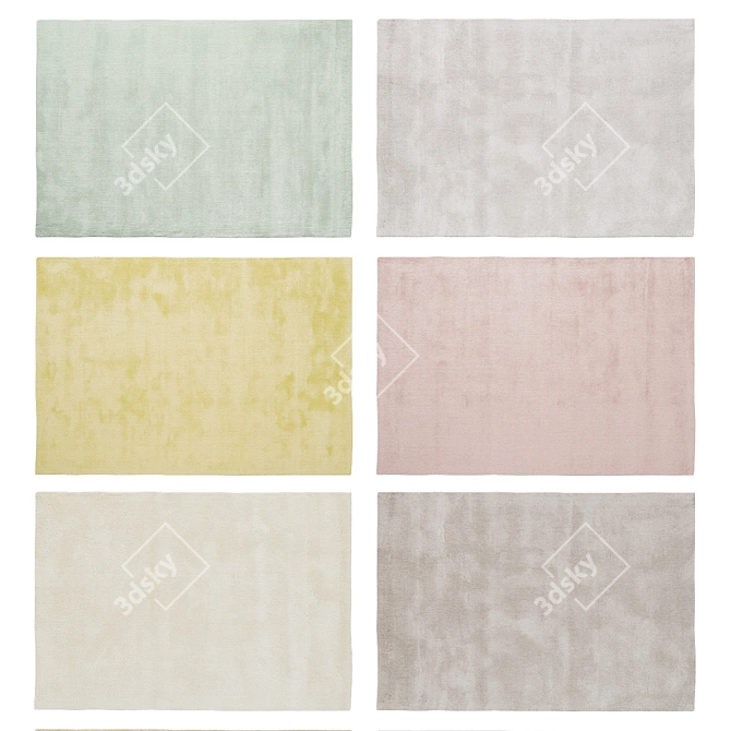 Asiatic ARAN Plain Rug - Modern and Versatile 3D model image 2
