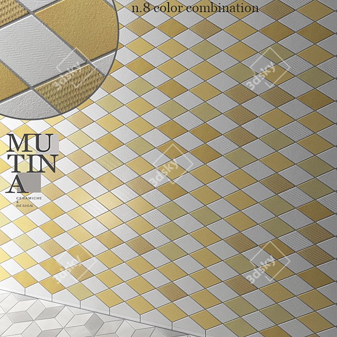 Tex by Mutina: Innovative Textured Tile 3D model image 1