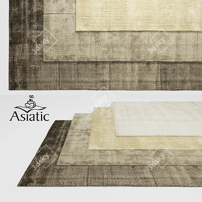 Elegant Asiatic Grosvenor Rugs 3D model image 1