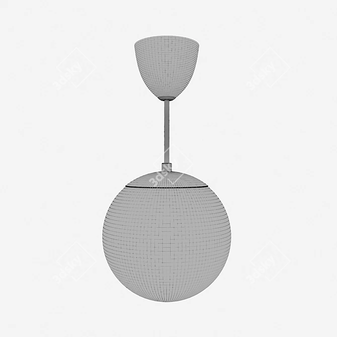 Modern HÖLJES Pendant Lamp - Elegant White Design 3D model image 2