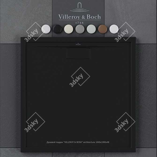 Villeroy&Bosch Shower Tray 1000x1000x48 3D model image 1