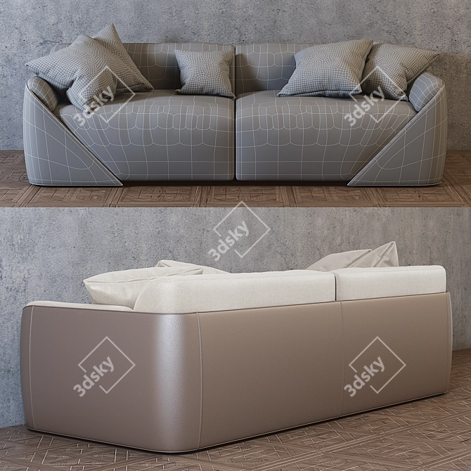 ALIVAR LAGOON - Luxurious Leather Sofa 3D model image 3