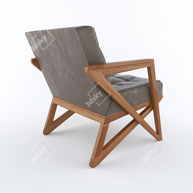 Comfortably Chic Armchair by Aristeu Pires 3D model image 2