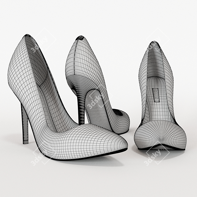 Elegance in Motion: Women's Shoes 3D model image 2
