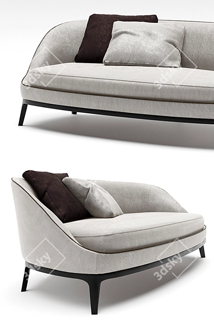 Elegant FLEXFORM Dragonfly: Versatile Luxury Sofa 3D model image 2