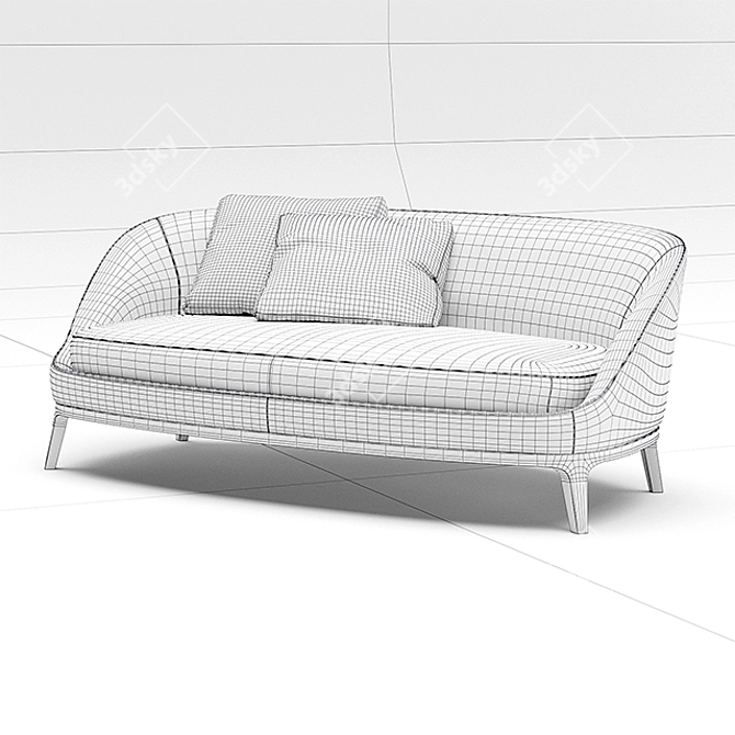 Elegant FLEXFORM Dragonfly: Versatile Luxury Sofa 3D model image 3