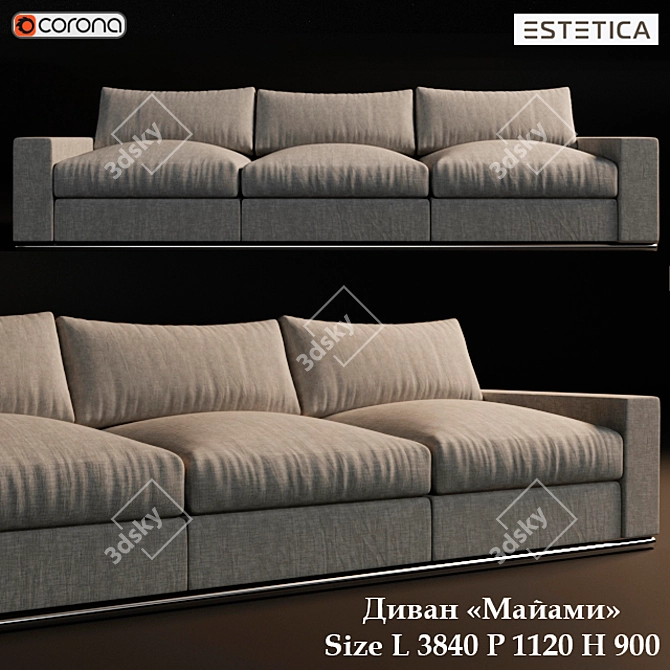 Estetica Miami Sofa 3D model image 1