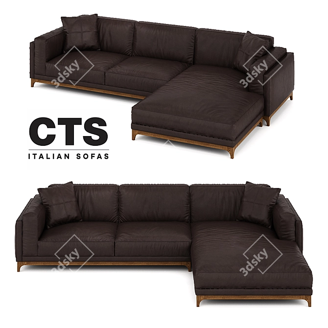 Elegant Timeless Sofa - CTS Salotti 3D model image 2