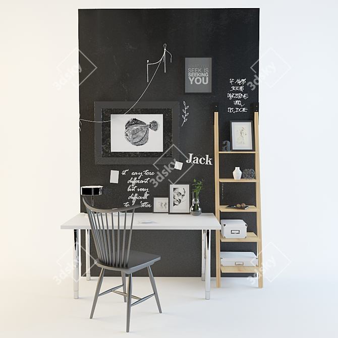 Elegant Home Decor Ensemble 3D model image 1