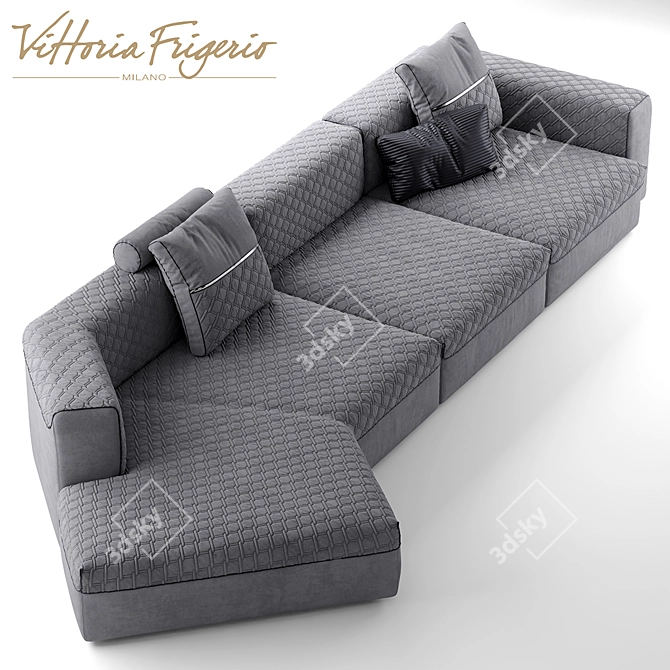 Elegant Vittoria Frigerio Sofa 3D model image 1