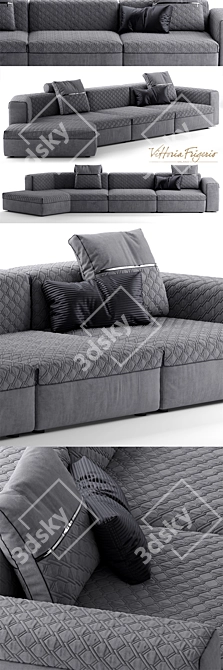 Elegant Vittoria Frigerio Sofa 3D model image 2