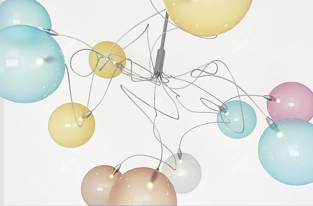 Harco Loor Bubbles: Customizable Designer Chandelier 3D model image 2