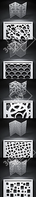 Decorative Panel Set - Elegant Design 3D model image 3