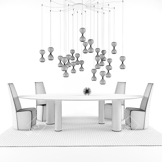 Modern Italian Furniture Set: Cattelan Italia and Bonaldo 3D model image 3