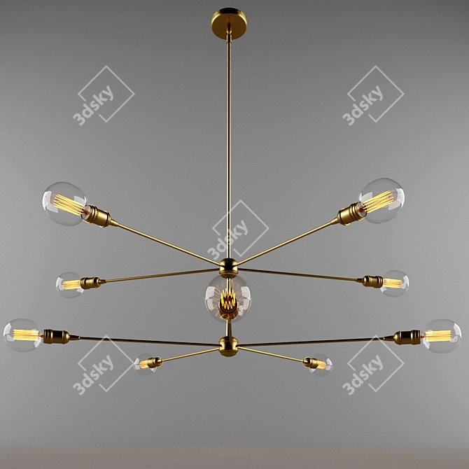 Elegant Napoleon Chandelier 3D model image 1