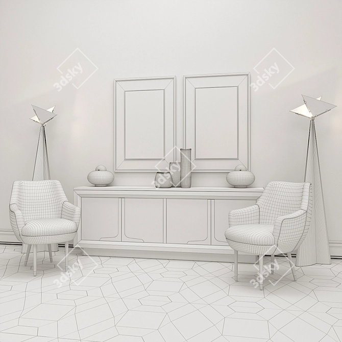 Kelly Wearstler Sonara Arm Chair 3D model image 3