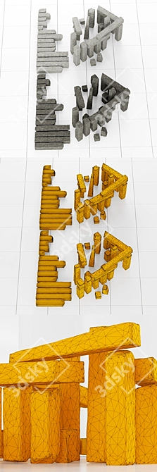 Stone Block Collection - High-Resolution 3D Models 3D model image 3